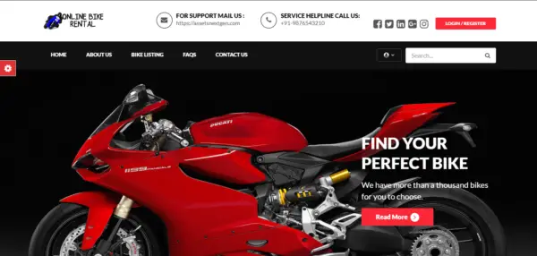 Bike Rental Portal Website